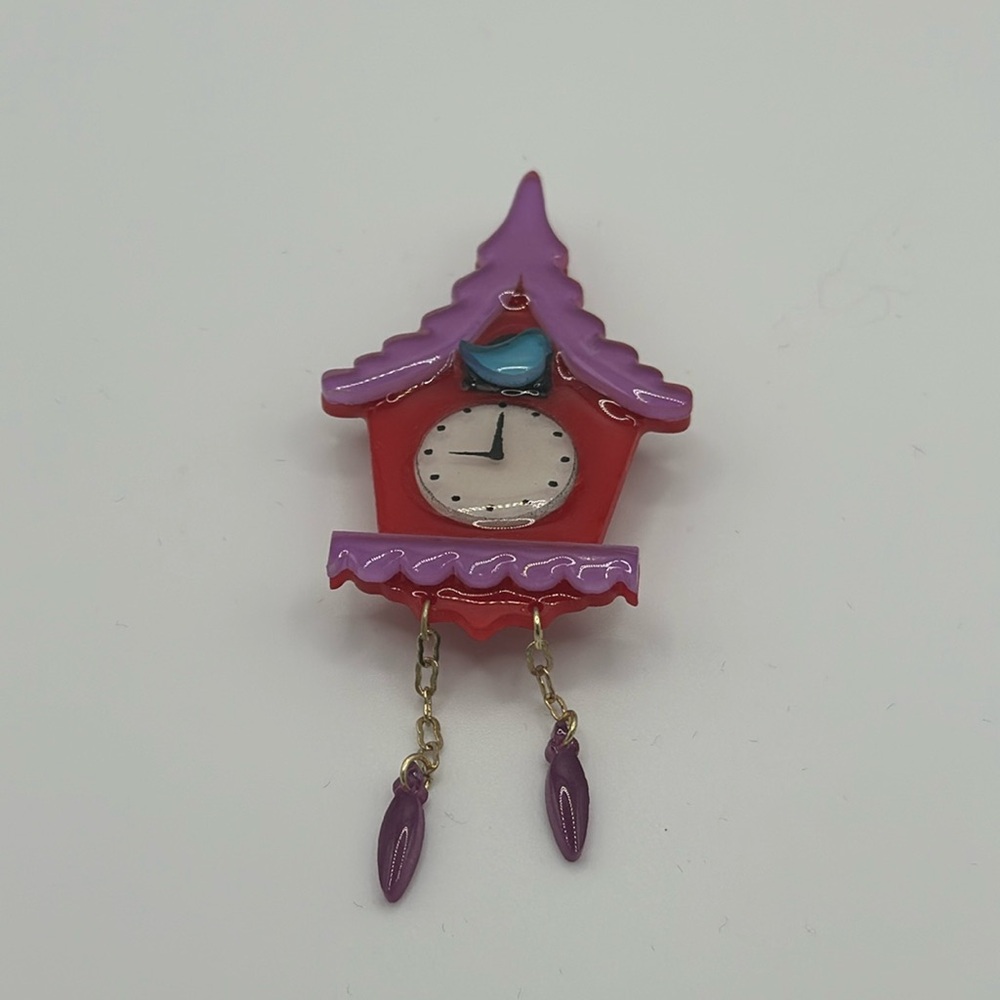 Cuckoo clock brooch